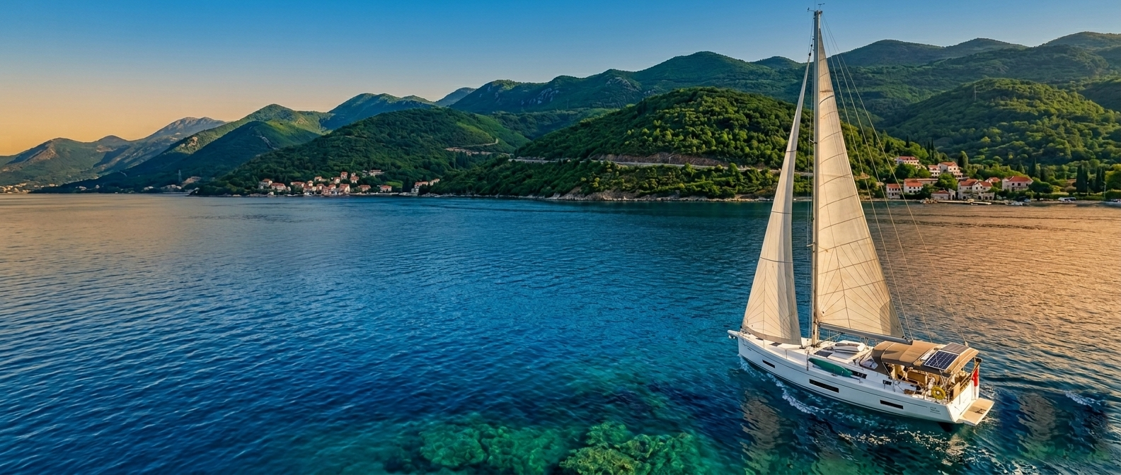 Sailboat under sail on open water — Keel Index, the free sailboat specs database